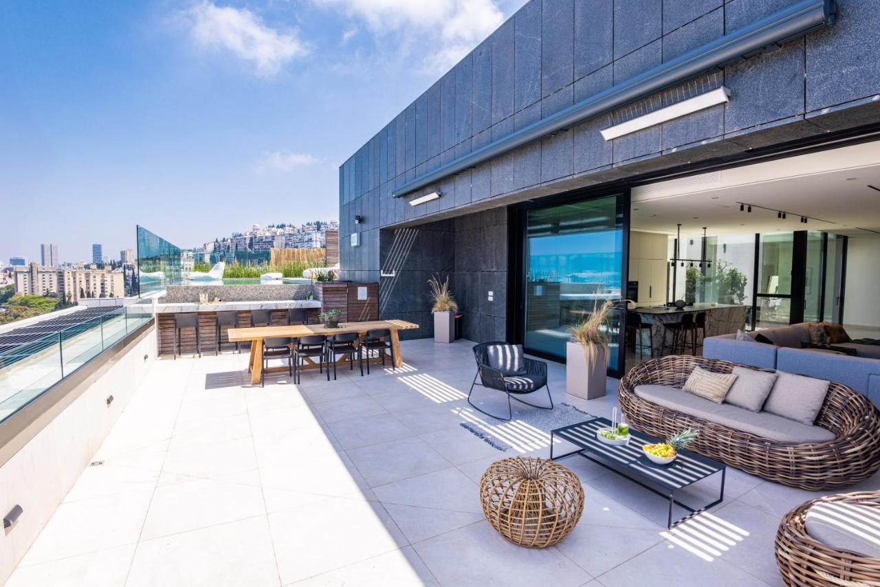 Serene - Infinity Cview Pool - 4 Bedrooms Luxury Penthouse Haïfa Extérieur photo